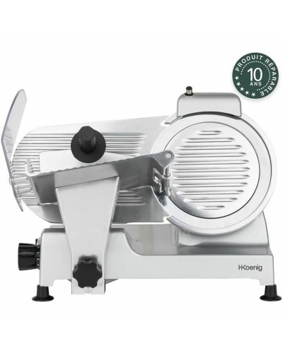 Hkoenig Electric Slicer Grey - Stainless Steel Blade, Adjustable for Cold Cuts and Bread
