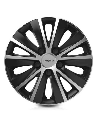 Goodyear Monaco Radkappen 15" Schwarz Silber - Auto Radzierblenden Set
