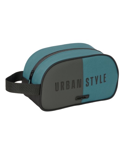 Safta Urban Necessaire Viaje Azul Gris - 26x15x12cm - Neceser Organizador
