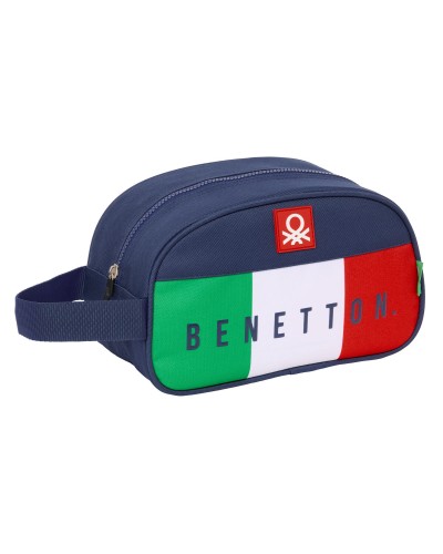 Benetton Necessaire Viaggio Flag Blu Marino - 26x15x12cm - Beauty Case Organizer
