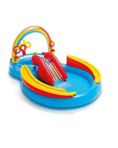 Intex Piscine Gonflable Arc-en-ciel Enfants 297cm - Aire de Jeux 381L
