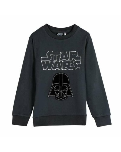 Star Wars Sweatshirt für Jungen Dunkelgrau - Gebürstete Baumwolle - Ohne Kapuze
