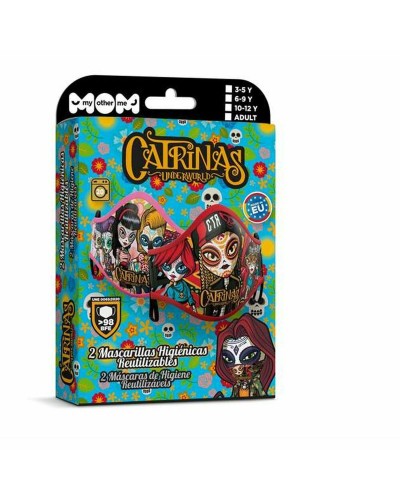 Mon Autre Moi Masque Catrinas Premium 3-5 ans - Hygiénique et Tendance
