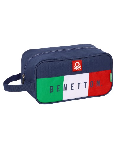 Benetton Reise-Schuhbeutel Flag Marineblau - 29x15x14 cm - Schuh-Organizer
