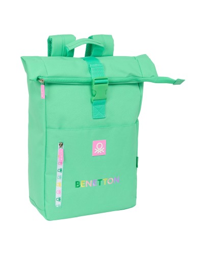 Benetton Mochila Casual Menta Verde - Ligera, Escuela & Tiempo Libre

