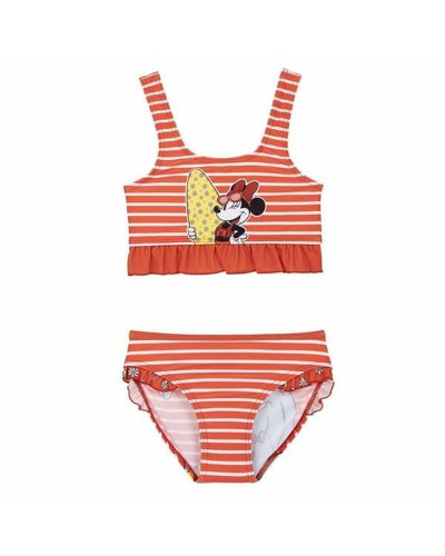 Bikini Minnie Mouse Rosso Pois - Costume Bambina Mare Piscina
