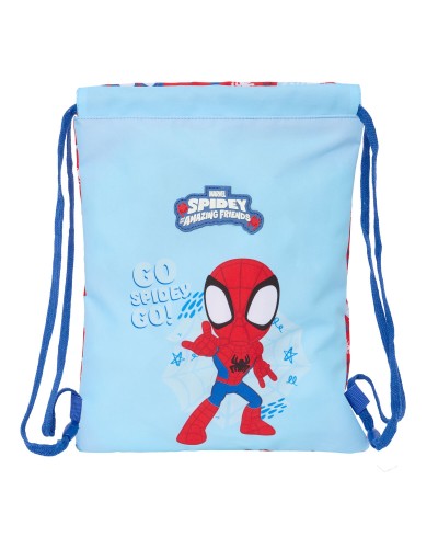 Backpack with Strings Spider-Man Rescue Blue Red 26 x 34 x 1 cm