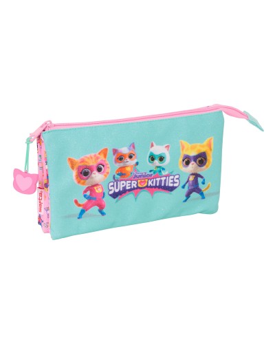 Necessaire SuperKitties Rosa Turchese 22x12x3 cm - Beauty Case Bambina
