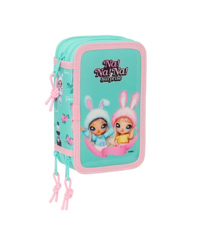 ¡Na!Na!Na! Surprise Estuche Triple Bunny - Rosa/Turquesa - 37 Piezas
