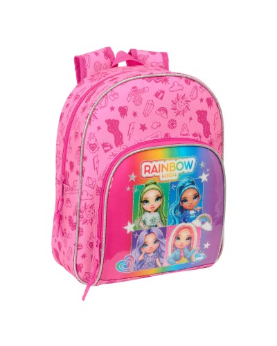 Skolryggsäck Rainbow High Shine Multicolour 28 x 34 x 10 cm