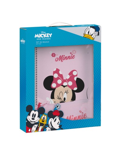 Set Regalo Minnie Mouse Ingenua Rosa - 2 Piezas - Recién Nacida
