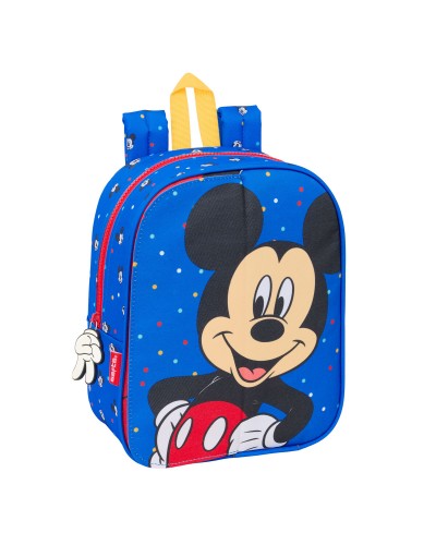 Sac à Dos Scolaire Mickey Mouse Good Day Bleu - 22x27x10cm - Enfants
