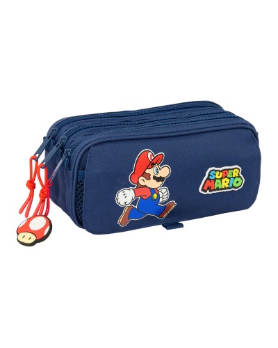 Triple Super Mario Trick Aufbewahrungsbox - Rot Blau 21,5cm - Schreibtisch Organizer
