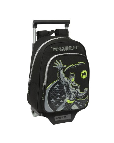 Batman Game Over Black Trolley School Bag - 27x33x10 cm - Kids Wheeled Backpack
