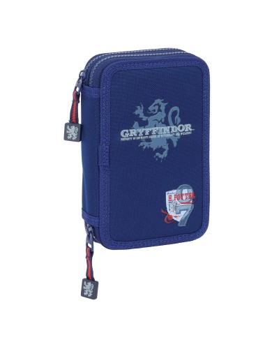 Estuche Escolar Doble Harry Potter Captain Azul Marino - 29 Piezas - Colegio
