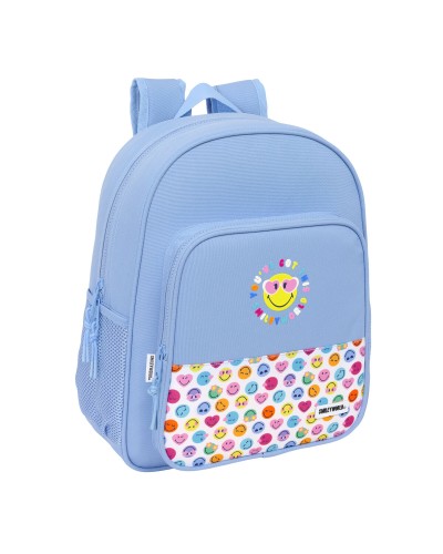 Schoolrugzak Smiley Joyful Blauw Multicolour 32 x 38 x 12 cm