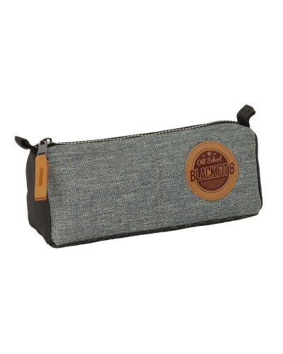 BlackFit8 Old School : Trousse de Toilette Noir Gris 21x8x7cm - Organisateur de Voyage
