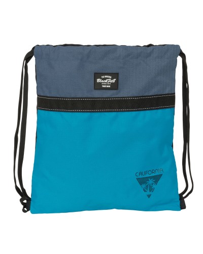 BlackFit8 California: Sac à Cordon Bleu/Noir 35x40cm - École/Loisirs
