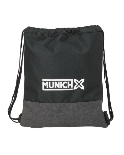 Drawstring Backpack Munich Topo Black 35x40cm - Casual Sports Bag
