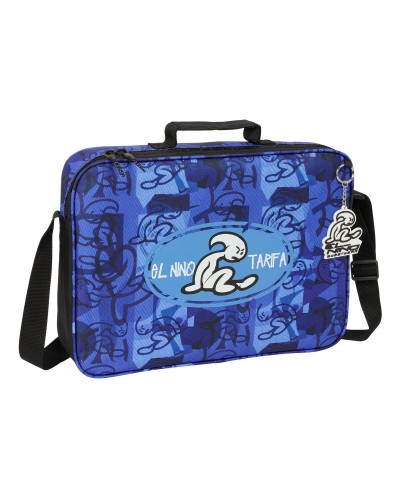 El Niño Borsa Scuola Roller Azzurro/Nero - 38x28x6cm - Zaino Rotelle
