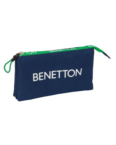 Benetton Green Navy Blue - Travel Beauty Case 22x12x3 cm
