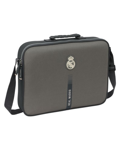 Real Madrid C.F. School Bag Grey - 38x28x6 cm - Official Backpack
