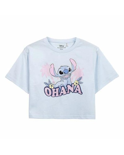 Maglia Bambino Stitch Rosa Chiaro - Maniche Corte, Disney, Cotone
