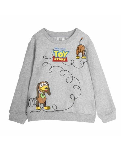 Sweat Enfant Toy Story Gris - Coton Molletonné - Coupe Sportive
