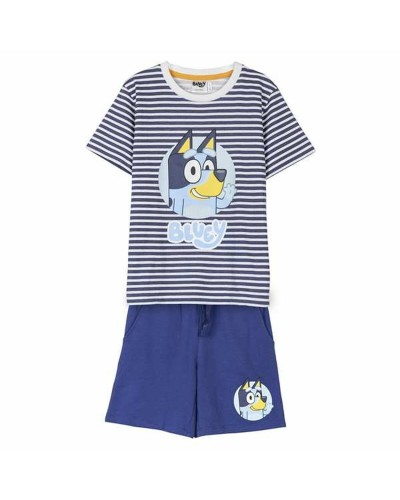 Bluey Set Abbigliamento Bambino Blu Scuro - Completo T-Shirt e Pantaloncini
