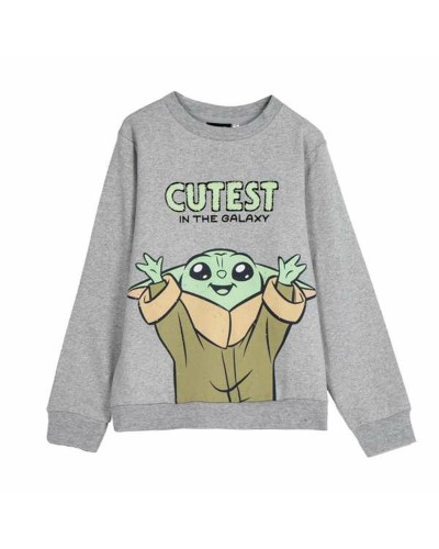 Sweat Enfant The Mandalorian Beige - Star Wars - Coton Molletonné
