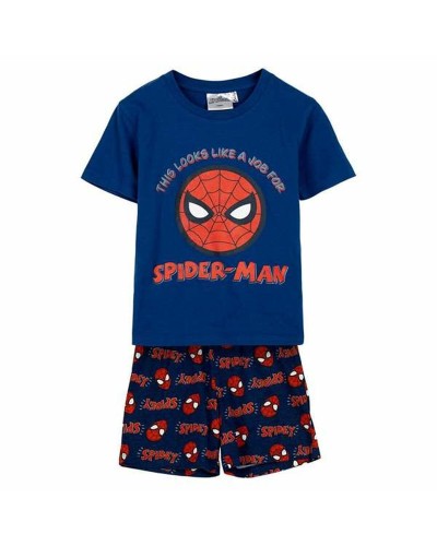 Spider-Man Kinder Schlafanzug Blau Baumwolle - Marvel Comics
