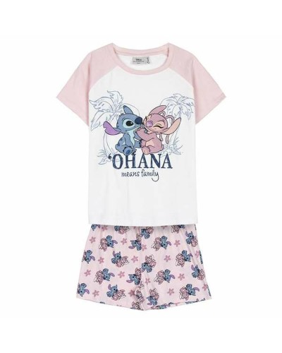 Pijama Niña Stitch Rosa - Algodón Suave - Talla [Insertar Talla]
