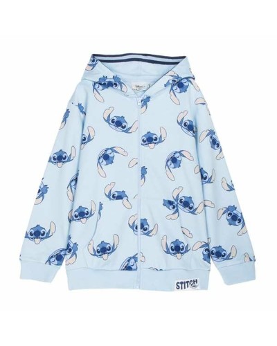 Girls' Stitch Light Blue Hoodie - Original Disney
