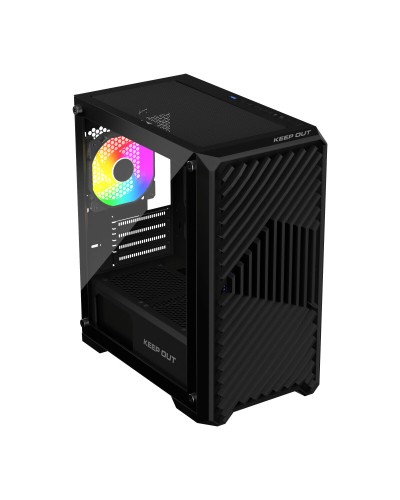 ATX semi-tornikotelo KEEP OUT XC-220 ARGB 4FANS Musta