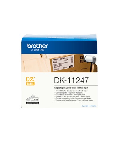 Étiquettes Brother DK-11247 pour Imprimante, 102x152mm, Rouleau Adhésif
