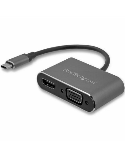 Adapter USB C naar VGA/HDMI Startech CDP2HDVGA Zwart 4K Ultra HD