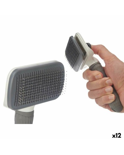 Mascow Hundebürste 334 Anthrazit - Lang-/Kurzhaar - 10,5x19x6cm
