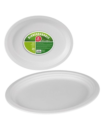 Lautassetti Best Products Green Sokeriruoko ø 32 cm Maatuva Kertakäyttöinen 25 osaa