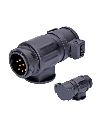 Adaptateur de Courant Remorque 7/13 Broches - Connecteur Prise pour Remorque et Caravane
