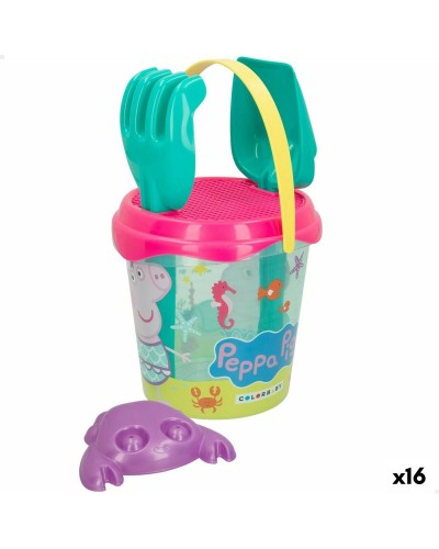 Strandspeelgoedset Peppa Pig Ø 18 cm (16 Stuks)