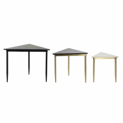 Set mit 3 Beistelltischen DKD Home Decor | Weiß, Schwarz, Grün, Golden | 68 x 46,5 x 53 cm

