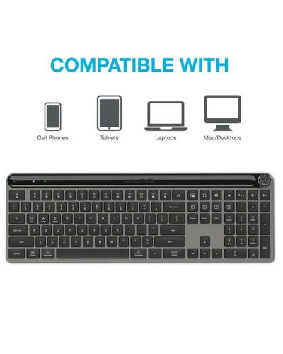 JLab Epic Clavier Ergonomique Sans Fil - Noir - Silencieux et Compact
