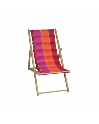 Chaise longue Jardin Prive Rouge Rayures 106 x 55 x 95 cm