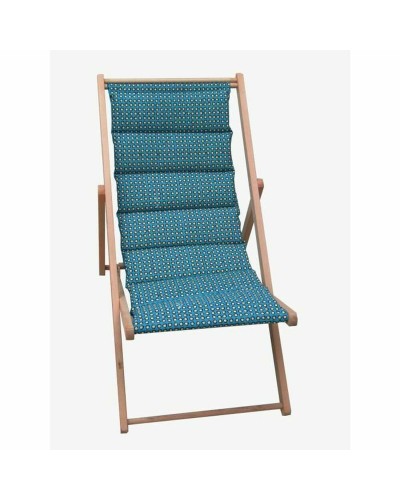 Tumbona Jardin Prive Douala Azul Lona Madera de haya (106 x 55 x 95 cm)