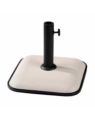 Marbueno Base Sombrilla Cuadrada Cemento 35X35X5,2 cm 11KG Blanco Jardin, Piscina y Terraza 10457