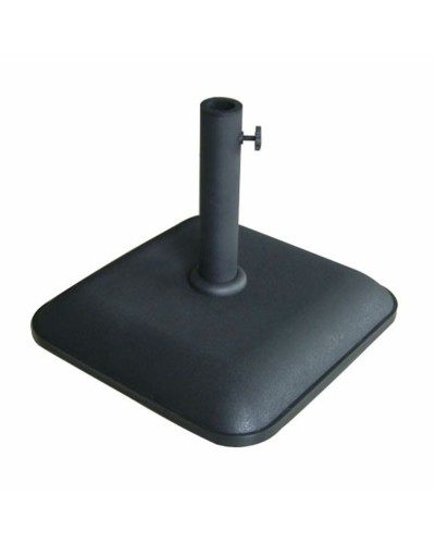 Marbueno Base Sombrilla Cuadrada Cemento 45X45X7,3 cm 25KG Negro Jardin, Piscina y Terraza 10458
