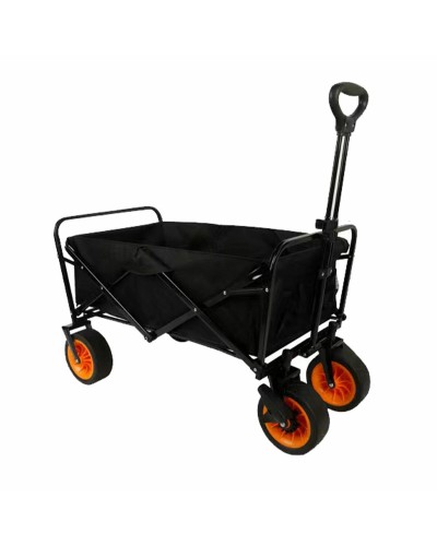 Marbueno Folding Multi-Purpose Trolley Steel 200 KG Black Garden, Beach, Camping 86X50X59 cm