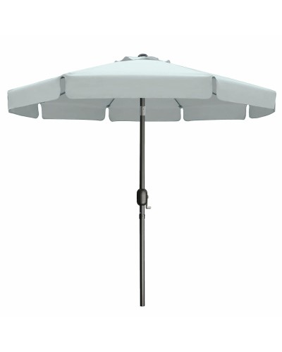 Marbueno Ombrellone Acciaio 8 Stecche D300 cm Poliestere Bianco Giardino 10491