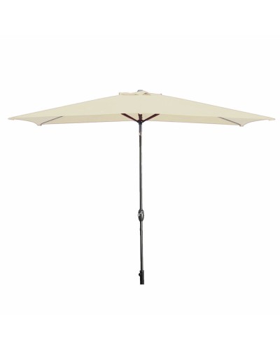 Marbueno Parasol Acero 8 Varillas 200x300 cm Poliéster Beige Jardín, Piscina 10493