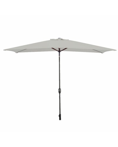 Marbueno Parasol Acero 8 Varillas 200x300 cm Poliéster Blanco Jardín Terraza 10494